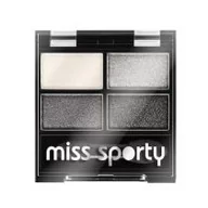 Cienie do powiek - Miss Sporty Studio Colour, poczwórne cienie do powiek 404 Real Smoky/Smoky Black, 5 g - miniaturka - grafika 1
