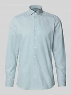 Koszule męskie - Koszula biznesowa o kroju body fit z kołnierzykiem typu kent - miniaturka - grafika 1