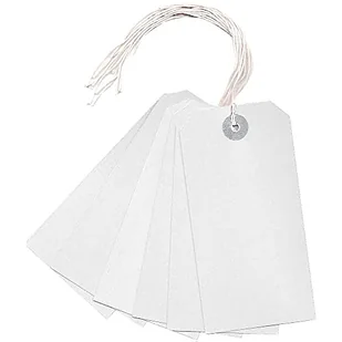 Q-Connect KF01623 zawieszka z naciągiem 120 x 60 mm - biała (opakowanie 1000 szt.) - Cenówki - miniaturka - grafika 1