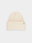 Czapki damskie - 4F Czapka zimowa damska - beżowa Uniwersalny - miniaturka - grafika 1