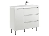 Szafki łazienkowe - Szafka Stojąca Z Umywalką ETH 90 cm D Prawa - Kaszmir Mat - miniaturka - grafika 1