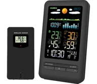 Stacje pogodowe - Solight TE87 - Stacja meteorologiczna z wyświetlaczem LCD 2xAA czarny - miniaturka - grafika 1