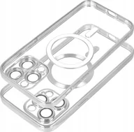 Etui i futerały do telefonów - OEM Futerał ELECTRO MAG COVER kompatybilny z MagSafe do SAMSUNG S24 Ultra srebrny - miniaturka - grafika 1