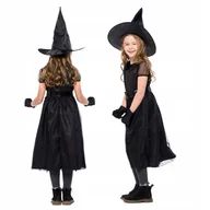 Stroje karnawałowe - Strój Czarownicy Dla Dziewczynki Halloween Karnawał Przebranie Dla Dzieci L - miniaturka - grafika 1