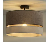 Lampy sufitowe - Duolla - Żyrandol natynkowy DOUBLE 1xE27/15W/230V śr. 40 cm brązowy/szary - miniaturka - grafika 1