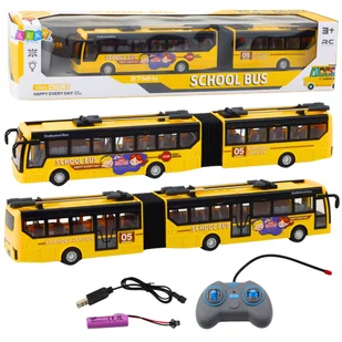 ZDALNIE STEROWANY AUTOBUS SZKOLNY TROLEJBUS PRZEGUBOWY - Zabawki zdalnie sterowane - miniaturka - grafika 1