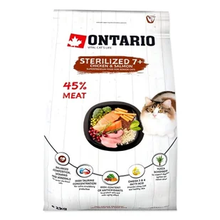 ONTARIO Cat Sterilised 7+ 2kg / Pokarm dla kotów sterylizowanych w wieku powyżej 7 lat (213-10835) - Sucha karma dla kotów - miniaturka - grafika 1