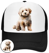 Czapki i chusty sportowe męskie - CZAPKA Z DASZKIEM PSY PIES PIESKI DLA DZIECI SIATKA CZARNA BEJSBOLÓWKA - miniaturka - grafika 1