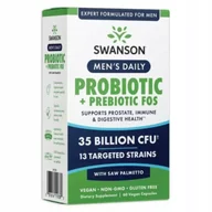 Układ pokarmowy - Swanson Men's Daily Probiotic + Prebiotic FOS, 60 kapsułek - miniaturka - grafika 1