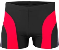 Kąpielówki męskie - Kąpielówki męskie Crowell Sykes kol.01 czarno-czerwono-szare-L - miniaturka - grafika 1