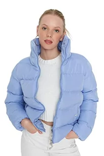 Trendyol Damska stójka, zwykła, regularna, kurtka zimowa, płaszcz, lilia, S, lilia - Płaszcze damskie - miniaturka - grafika 1