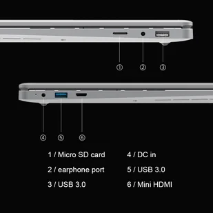 Laptop 14-cali Ninkear N14 Air, ekran FHD 1920*1080, Intel J4125 4 rdzenie 2,7GHz, 8GB RAM 256GB SSD, bateria 4000mAh - Laptopy - miniaturka - grafika 3
