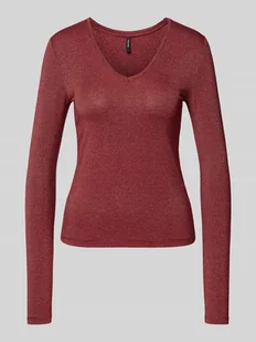 Bluzka z długim rękawem o kroju regular fit z mieszanki wiskozy model ‘LAVA’ - Bluzki damskie - miniaturka - grafika 1