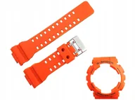 Akcesoria do zegarków - Casio bezel i pasek GA-100 GA-110 GA-120 GA-100L-4 oryginał pomarańczowy - miniaturka - grafika 1
