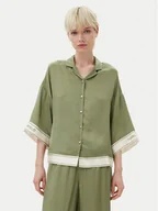 Koszule damskie - KARL LAGERFELD Koszula A2W11037 Zielony Relaxed Fit - miniaturka - grafika 1