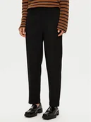 Spodnie damskie - Tommy Hilfiger Chinosy WW0WW44090 Czarny Regular Fit - miniaturka - grafika 1