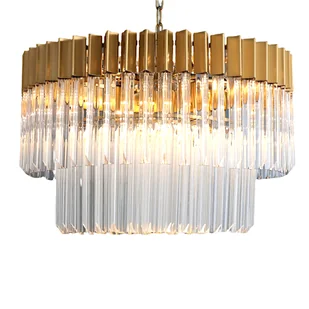 Wisząca lampa glamour CGSTEY60 kryształki nad stół mosiądz - Lampy sufitowe Wisząca lampa glamour CGSTEY60 kryształki nad stół mosiądz - Lampy sufitowe - miniaturka - grafika 1