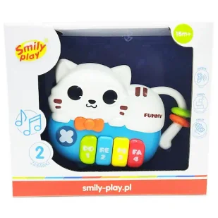 Pianinko dla malucha Kotek SP85189 AN01 - SMILY PLAY - Zabawki interaktywne dla dzieci - miniaturka - grafika 1