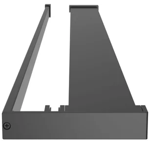 vidaXL VidaXL Ścianka prysznicowa z półką czarna, 100x195 cm ESG i aluminium - Ścianki i drzwi prysznicowe - miniaturka - grafika 10