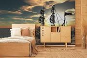 Fototapety - Oedim tapeta winylowa na ścianę łodzi | tapeta ścienna | dekoracja ścienna | 500 x 300 cm | dekoracja do jadalni, salonu, sypialni - miniaturka - grafika 1