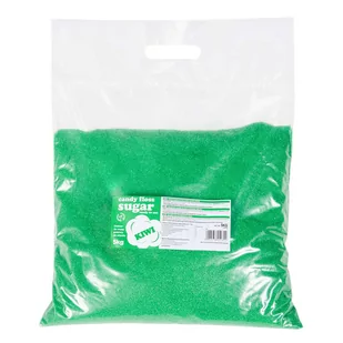 Kolorowy cukier do waty cukrowej zielony o smaku kiwi 5kg - Inne urządzenia gastronomiczne - miniaturka - grafika 1