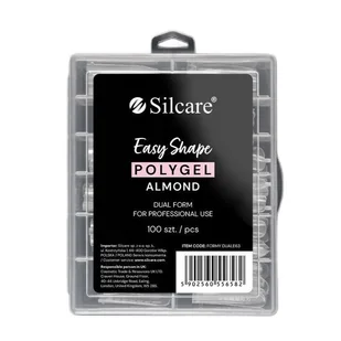 Easy Shape Polygel formy do akrylożelu Clear Dual Almond 100szt. - Akcesoria do paznokci - miniaturka - grafika 1