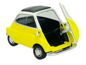 Samochody i pojazdy dla dzieci - WELLY OLD TIMER BMW ISETTA ŻÓŁTY 1:34 - miniaturka - grafika 1