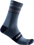 Skarpetki damskie - CASTELLI Męskie skarpety Endurance 15, Light Steel Blue/Pop Orange-White, XXL - miniaturka - grafika 1