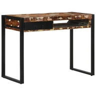 Biurka - vidaXL Biurko Wielokolorowe 100x50x75 cm Drewno lite odzyskane - miniaturka - grafika 1