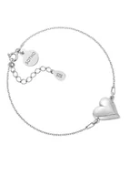 Bransoletki - Srebrna bransoletka z sercem - miniaturka - grafika 1