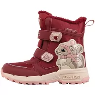 Śniegowce damskie - Kappa Deutschland Unisex dziecięcy kod stylu: 261045k Flake Ii Tex K Girls śniegowce, Dk Red Rosé, 34 - miniaturka - grafika 1