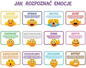 Kolorowanki, wyklejanki - Dekoracja edukacyjna - Jak rozpoznać emocje? - miniaturka - grafika 1
