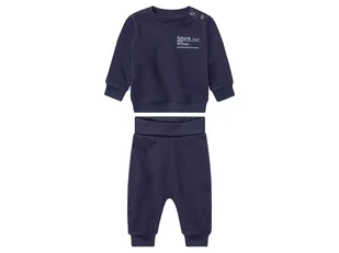 lupilu® Dres niemowlęcy z bawełną (bluzka + spodnie) (Granatowy, 62-68) - Komplety dla niemowląt - miniaturka - grafika 1