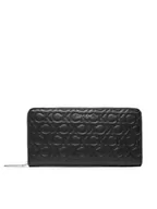 Portfele - Calvin Klein Duży Portfel Damski Ck Must Z/A Wallet Lg Embossed K60K610253 Czarny - miniaturka - grafika 1