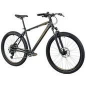 Rowery - Rower górski MTB INDIANA X-Pulser 3.7 M17 27.5 cala męski Czarno-brązowy - miniaturka - grafika 1