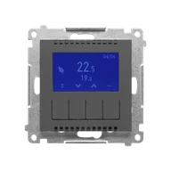 Regulatory i termostaty - Kontakt Simon Termostat programowalny z wyświetlaczem Simon 55 - grafitowy mat - miniaturka - grafika 1