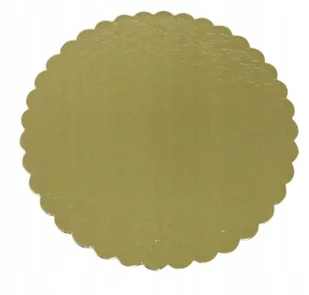 Podkład Pod Tort Złoty Gruby Okrągły Karbowany 40 cm - Dodatki do ciast w proszku - miniaturka - grafika 1