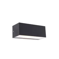 Lampy ogrodowe - QAZQA Inteligentny nowoczesny kinkiet czarny IP54 z WiFi A60 - Houks - miniaturka - grafika 1