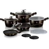 Zestawy garnków i patelni - Berlinger Haus Lumarko Bh-7032 Shiny Black BH-7032 Kinghoff - miniaturka - grafika 1