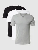 Koszulki męskie - T-shirt z dekoltem w serek w zestawie 3 szt. model ‘Classic’ - miniaturka - grafika 1