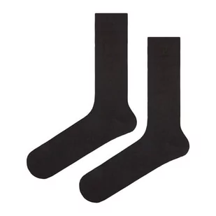 Skarpety wełniane grube ciemnoszare gładkie EM 8 - EM Men's Accessories - Skarpetki męskie - miniaturka - grafika 1