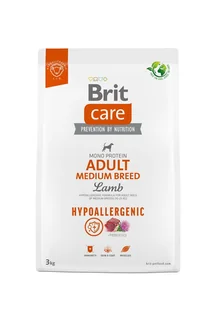 Brit Care Dog Hypoallergenic Adult Medium Breed, jagnięcina i ryż - 3 kg - Sucha karma dla psów - miniaturka - grafika 2