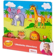 Układanki dla dzieci - Smily Play Układanka drewniana - safari - miniaturka - grafika 1
