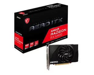 MSI AMD Radeon RX 6400 Aero ITX 4GB RADEON RX 6400 AERO ITX 4G - Karty graficzne - miniaturka - grafika 1