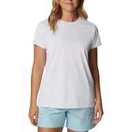 Koszulki sportowe damskie - Damska Koszulka z krótkim rękawem COLUMBIA COLUMBIA HIKE GRAPHIC SS 2033541100 – Biały - miniaturka - grafika 1