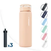 Butelki filtrujące - Bidon Butelka Filtrująca Na Wodę Ze Szkła 3 Filtr - miniaturka - grafika 1