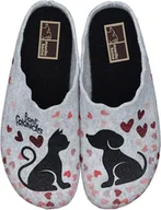 Kapcie damskie - Manitu Home Damskie kapcie 320233-09, 39 EU, szary, 39 eu - miniaturka - grafika 1