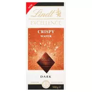 Czekolada - Lindt Excellence Gorzka czekolada z kawałkami kruchych wafelków 100 g - miniaturka - grafika 1