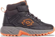 Buty dla chłopców - Lotto WOODLARK MID K Unisex dziecięce półdługie kozaki, granatowe/FR.ORANGE, 25 EU, granatowy dla pomarańczy, 25 EU - miniaturka - grafika 1