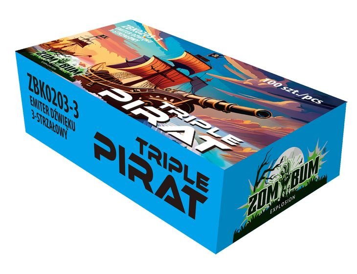 Petardy Hukowe Trzystrzałowe Triple Pirat ZomBum ZBK0203-3 100 sztuk